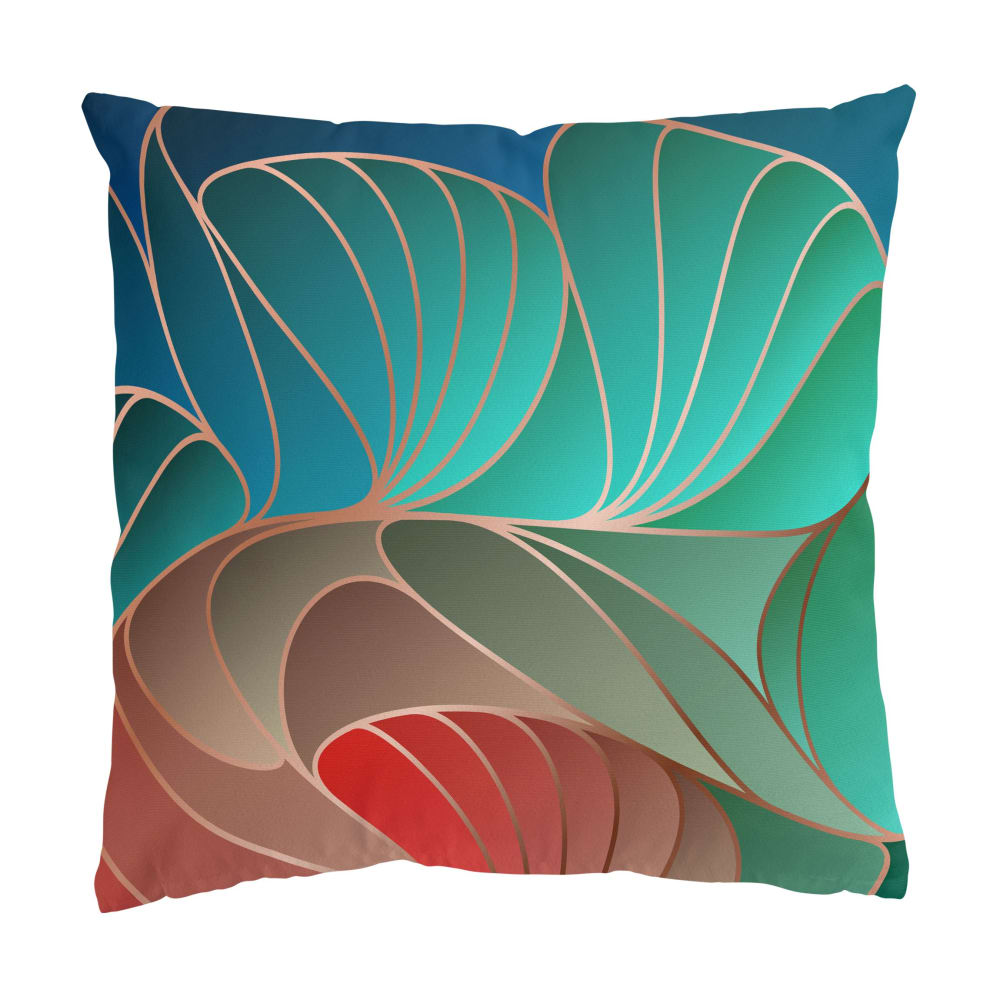 micasia Dekokissen Farbenfrohes Art Deco aus Polyester, grün 40 x 40 cm style modern Öko-Tex Zertifikat - Samt