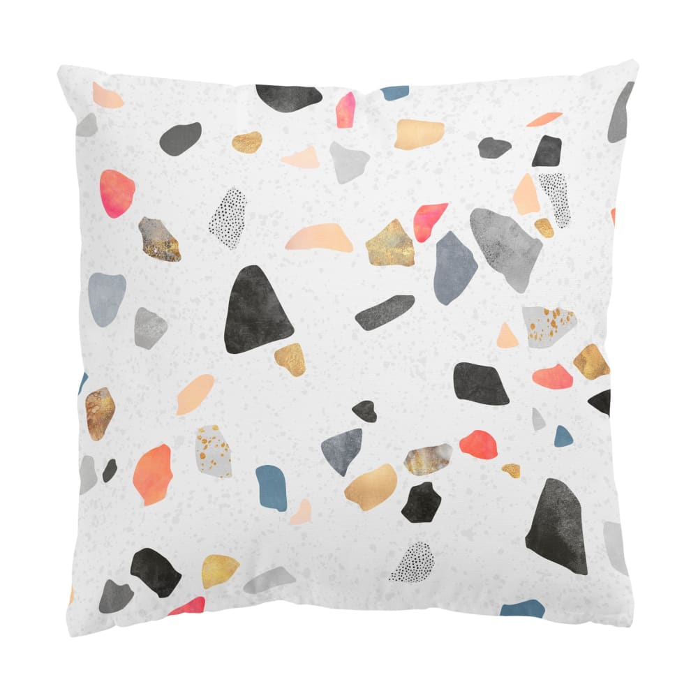 micasia Dekokissen Terrazzo mit Goldsteinchen aus Polyester, weiß 50 x 50 cm style modern Öko-Tex Zertifikat - Samt