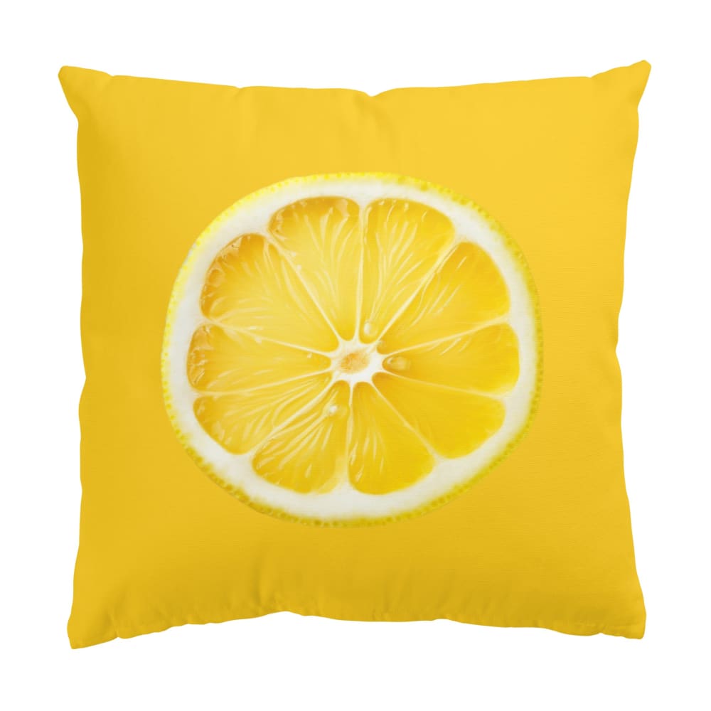 micasia Dekokissen Große glückliche Zitrone aus Polyester, gelb 40 x 40 cm style modern Öko-Tex Zertifikat - Stoff