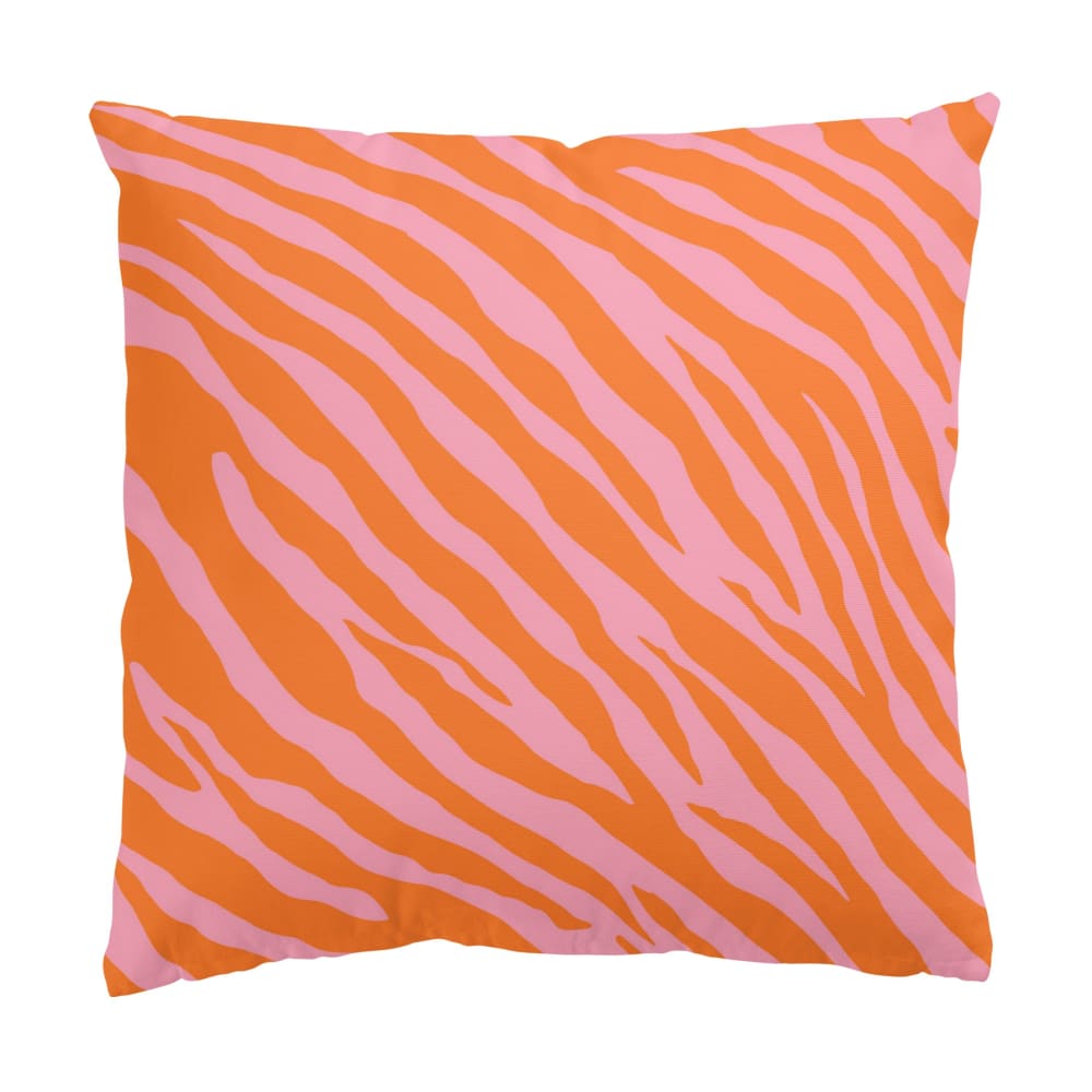 micasia Dekokissen Retro Zebramuster aus Polyester, orange 50 x 50 cm style vintage orange Öko-Tex Zertifikat Stoff