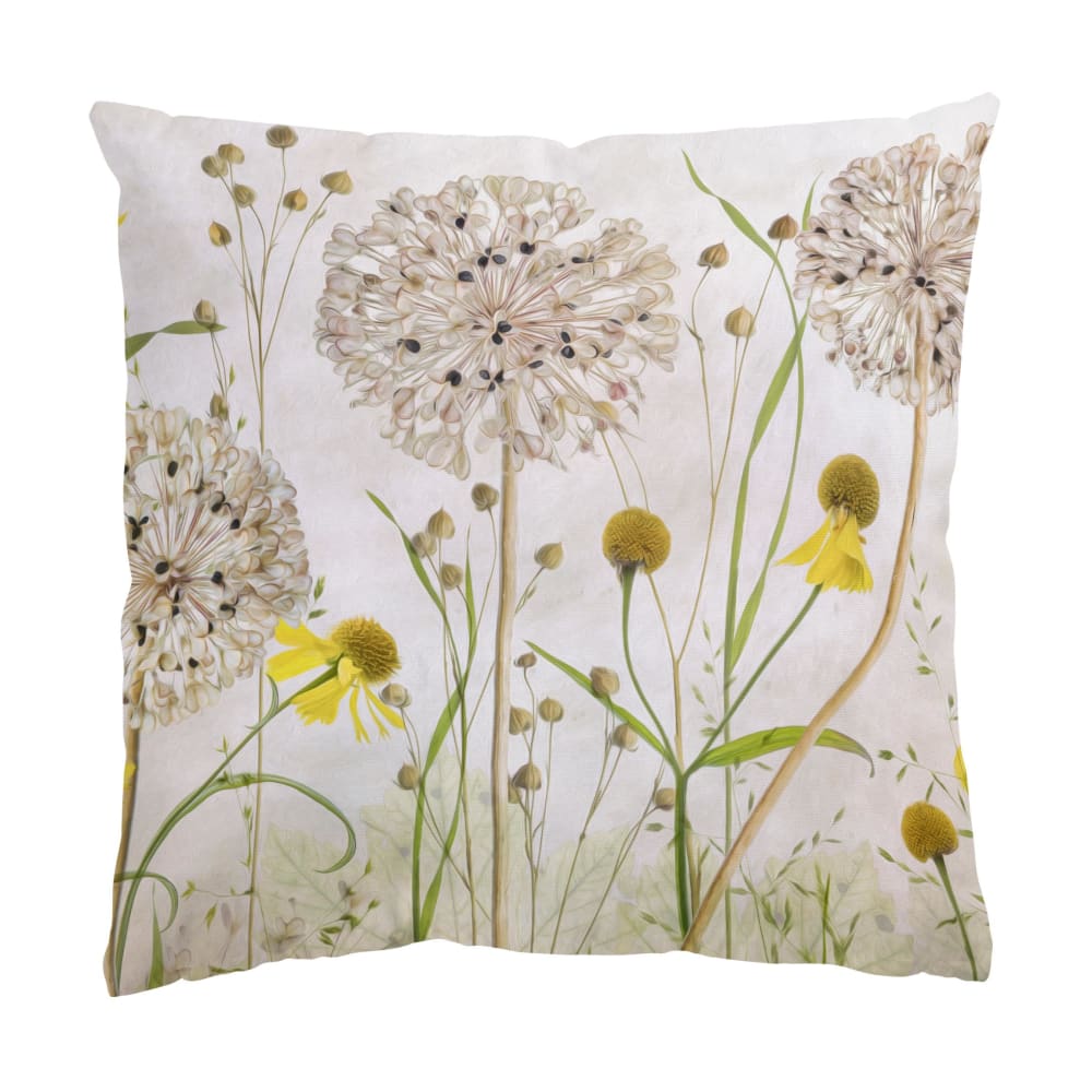 micasia Dekokissen Allium und Helenium aus Polyester, beige 50 x 50 cm style vintage Öko-Tex Zertifikat - Stoff