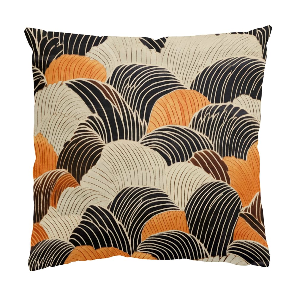 micasia Dekokissen Japanische Wellen aus Polyester, braun 40 x 40 cm style modern Öko-Tex Zertifikat - Stoff