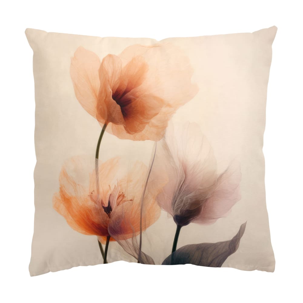 micasia Dekokissen Pergamentblumen I aus Polyester, beige 50 x 50 cm style vintage Öko-Tex Zertifikat - Stoff