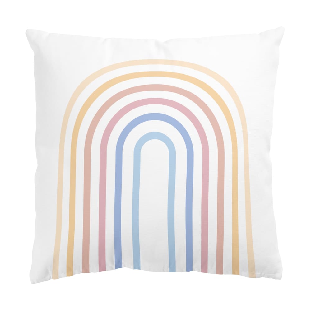 micasia Dekokissen Pastell Regenbogen aus Polyester, pastell 40 x 40 cm style modern Weiß Öko-Tex Zertifikat Stoff