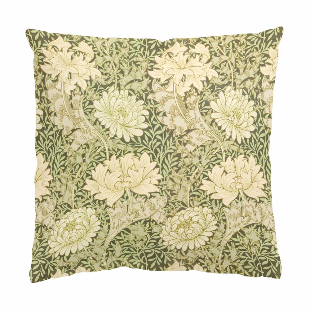 micasia Dekokissen William Morris Große Blüten aus Polyester, grün 40 x 40 cm style vintage Öko-Tex Zertifikat - Stoff