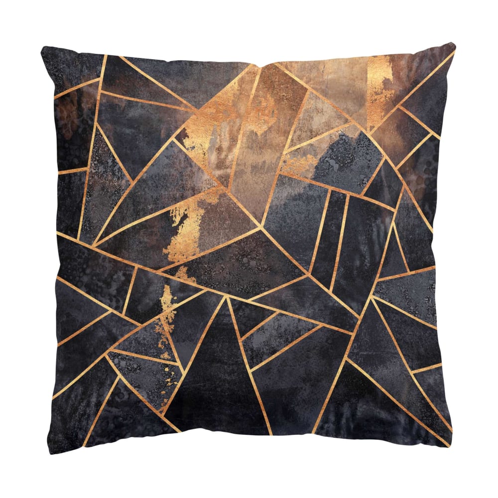 micasia Dekokissen Onyx mit Gold aus Polyester, schwarz 40 x 40 cm style modern Öko-Tex Zertifikat - Samt
