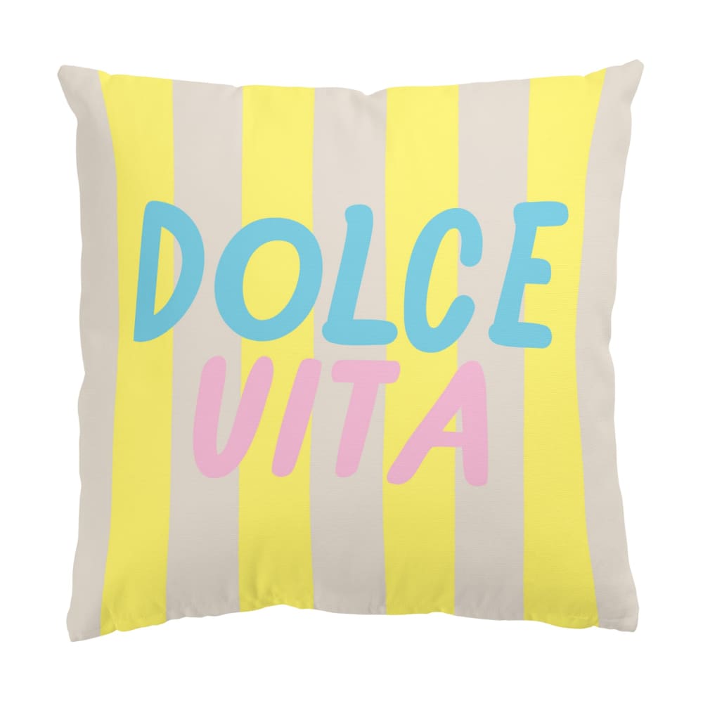 micasia Dekokissen PopArt Sommer Dolce Vita aus Polyester, gelb 50 x 50 cm style modern Öko-Tex Zertifikat - Stoff
