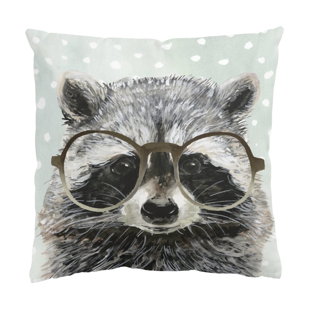 micasia Dekokissen Bebrillte Tiere - Waschbär aus Polyester, grau 50 x 50 cm style modern Öko-Tex Zertifikat - Stoff