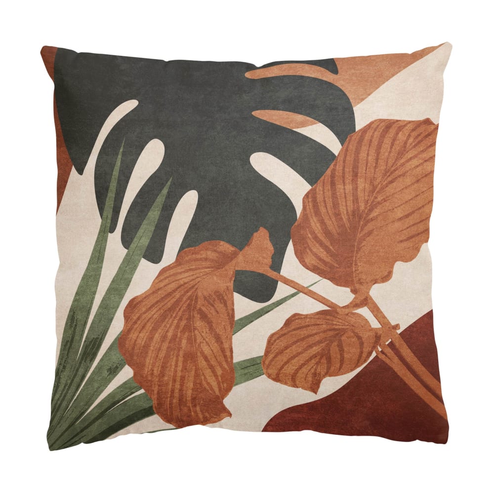 micasia Dekokissen Tropische Boho Blätter aus Polyester, beige 40 x 40 cm style exotic Öko-Tex Zertifikat - Stoff