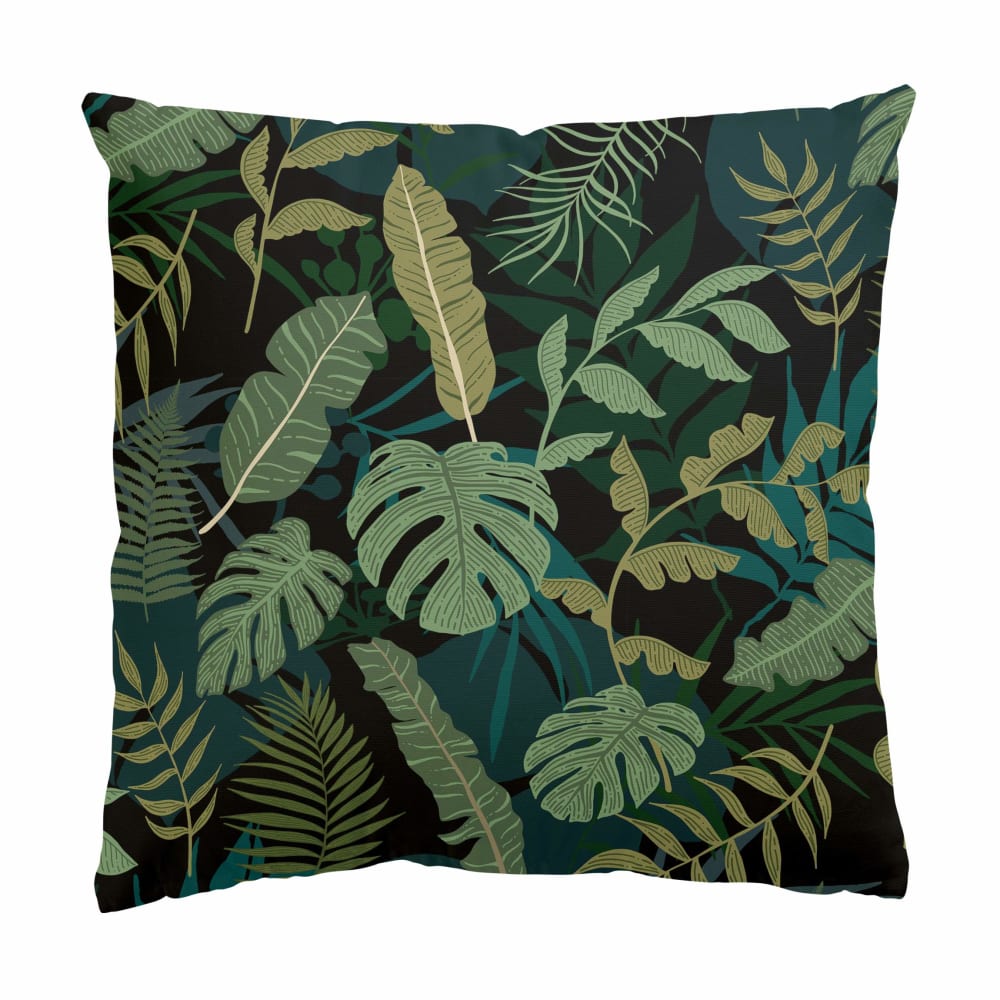 micasia Dekokissen Dschungelblätter aus Polyester-Velours, grün 50 x 50 cm style exotic Öko-Tex Zertifikat - Samt