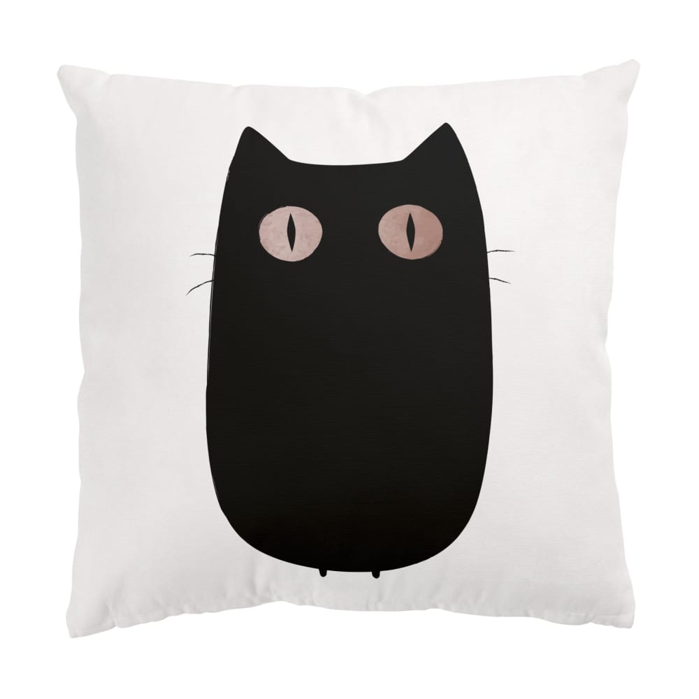 micasia Dekokissen Schwarze Katze aus Polyester, schwarz weiß 50 x 50 cm style modern Öko-Tex Zertifikat - Stoff