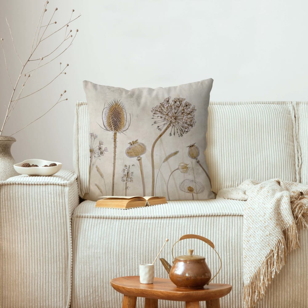 Dekokissen Growing Old aus Polyester, beige 40 x 40 cm - Maisons