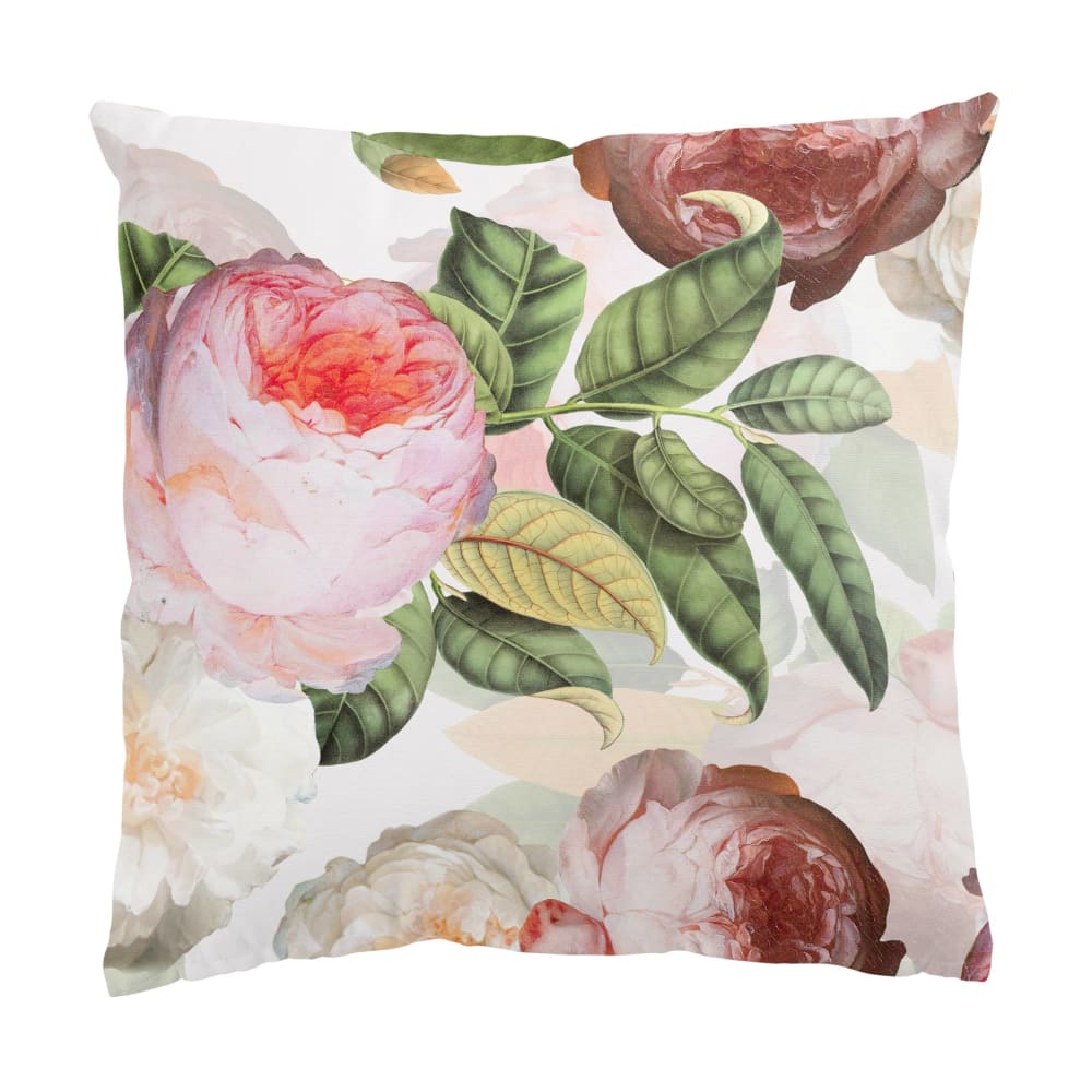 micasia Dekokissen Pfingstrosen mit Blättern aus Polyester, rosa 40 x 40 cm style classic chic Öko-Tex Zertifikat - Stoff