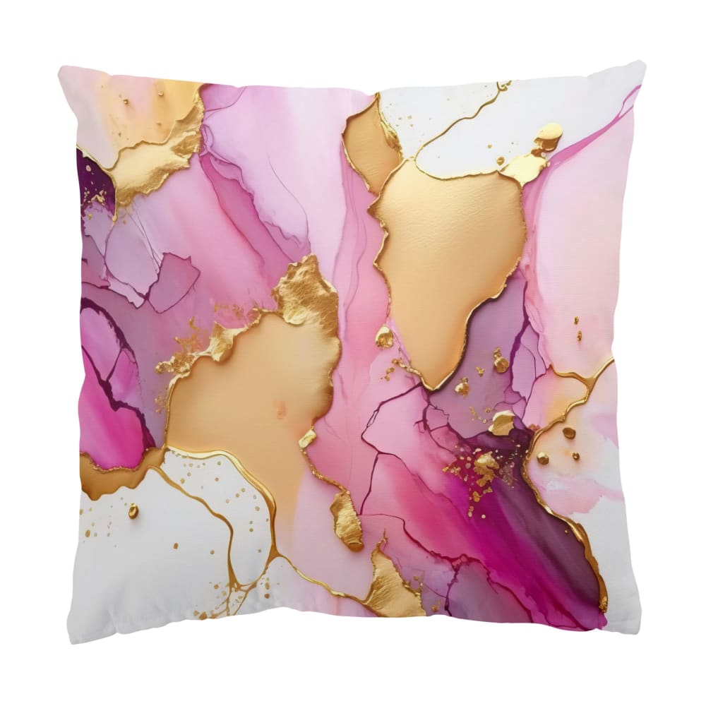 micasia Dekokissen Goldenes Farbspiel aus Polyester, pink 50 x 50 cm style modern Rosa Öko-Tex Zertifikat Samt