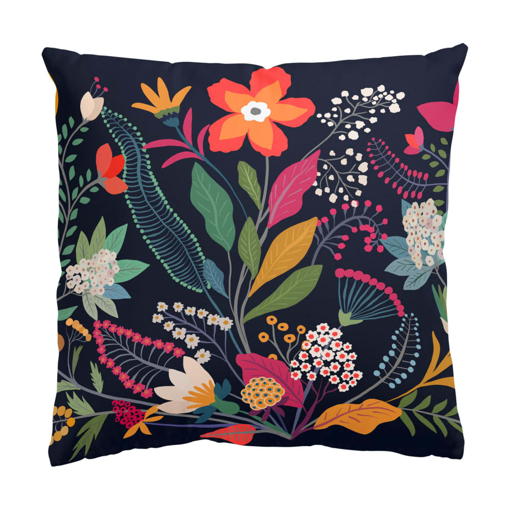 micasia Dekokissen Mexikanische Blumen aus Polyester, bunt 40 x 40 cm style vintage Mehrfarbig Öko-Tex Zertifikat Stoff