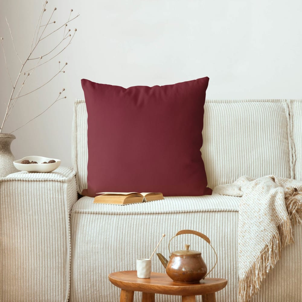 Dekokissen Bordeaux aus Polyester, rot 40 x 40 cm - Maisons Du