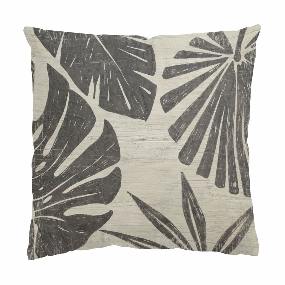 micasia Dekokissen Palmenblätter aus Polyester, grau 50 x 50 cm style exotic Öko-Tex Zertifikat - Stoff
