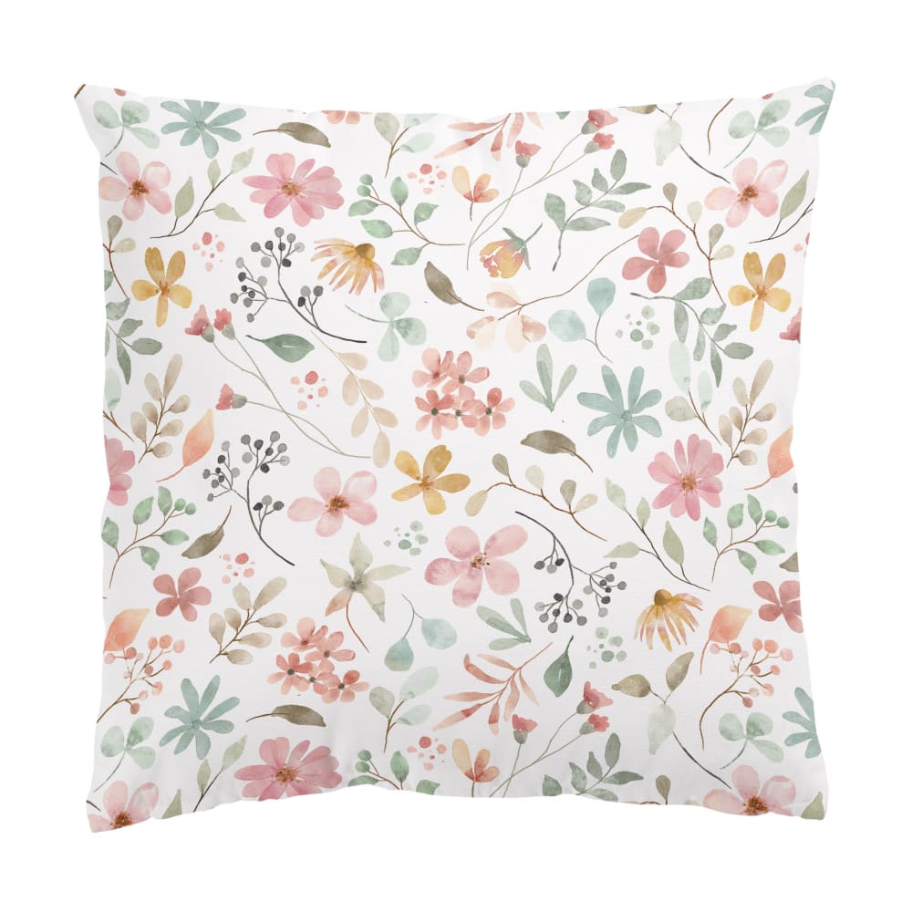 micasia Dekokissen Blumen Muster Aquarell I aus Polyester, pastell 40 x 40 cm style vintage Weiß Öko-Tex Zertifikat Stoff