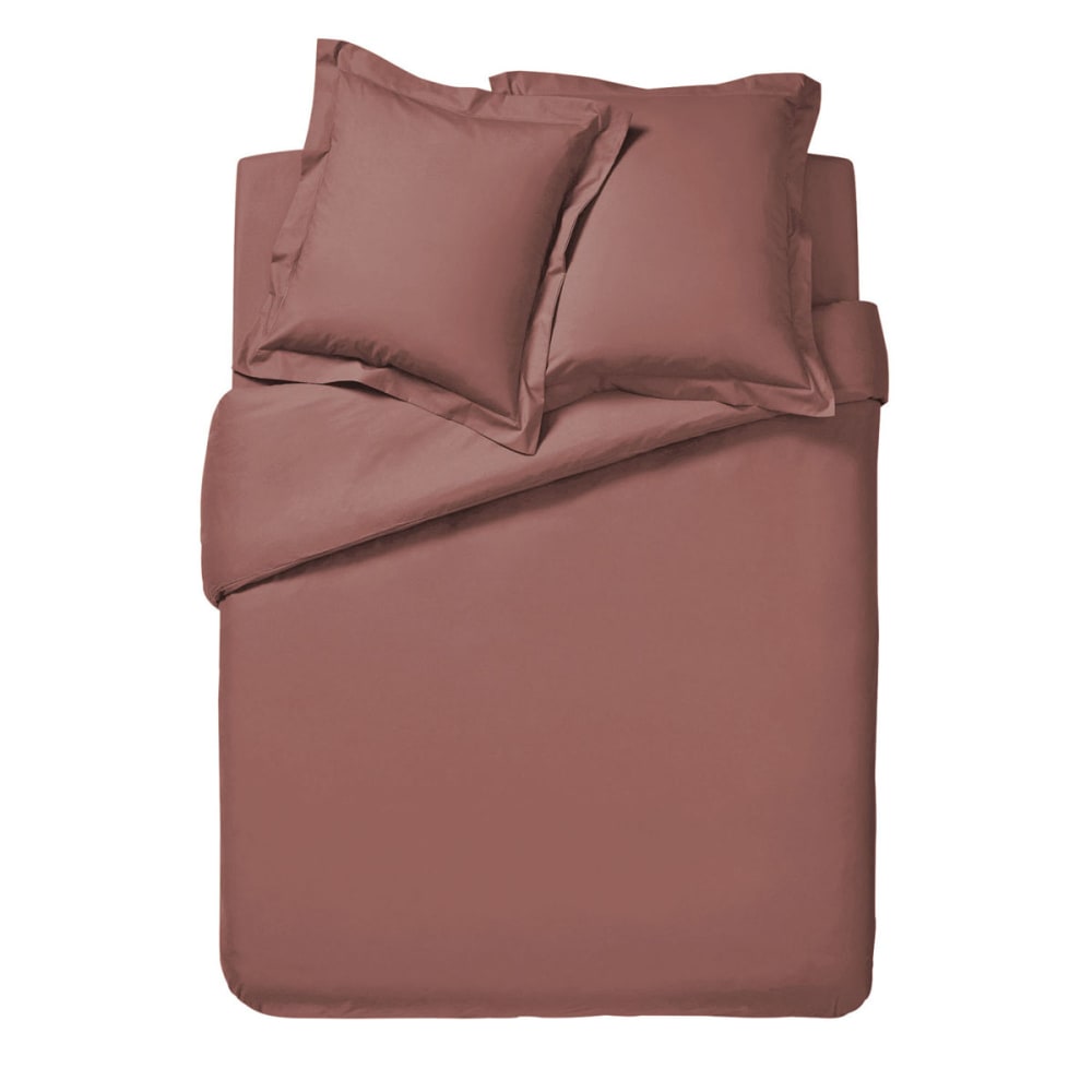 Housse de couette en percale de coton rose 200x200 — vue 4