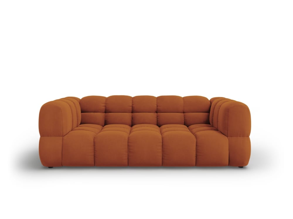 Cosmopolitan Design 3-Sitzer Sofa aus Samt terrakotta Braun Samt