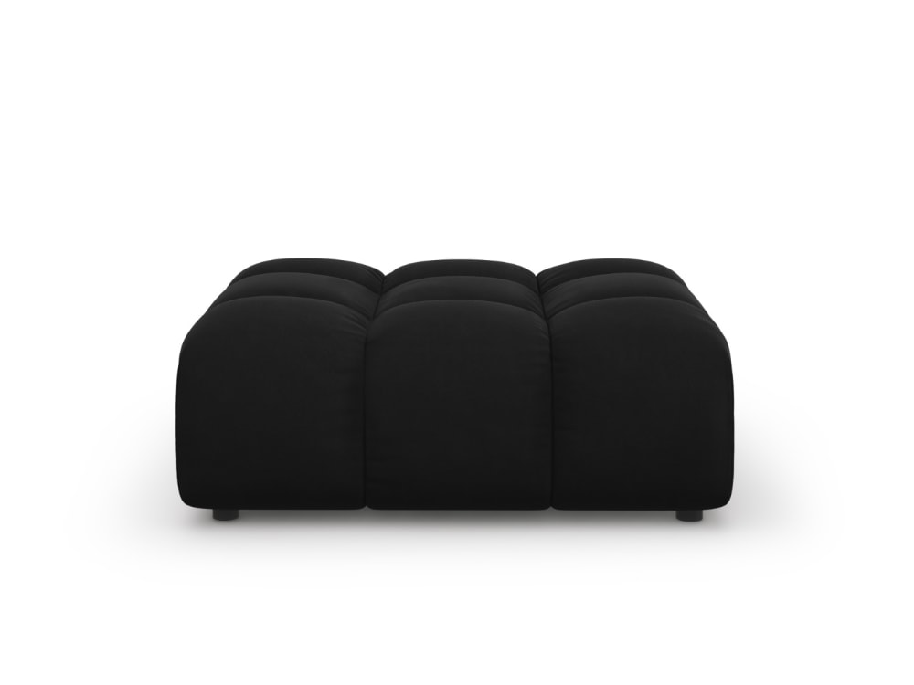 Pouf en velours noir