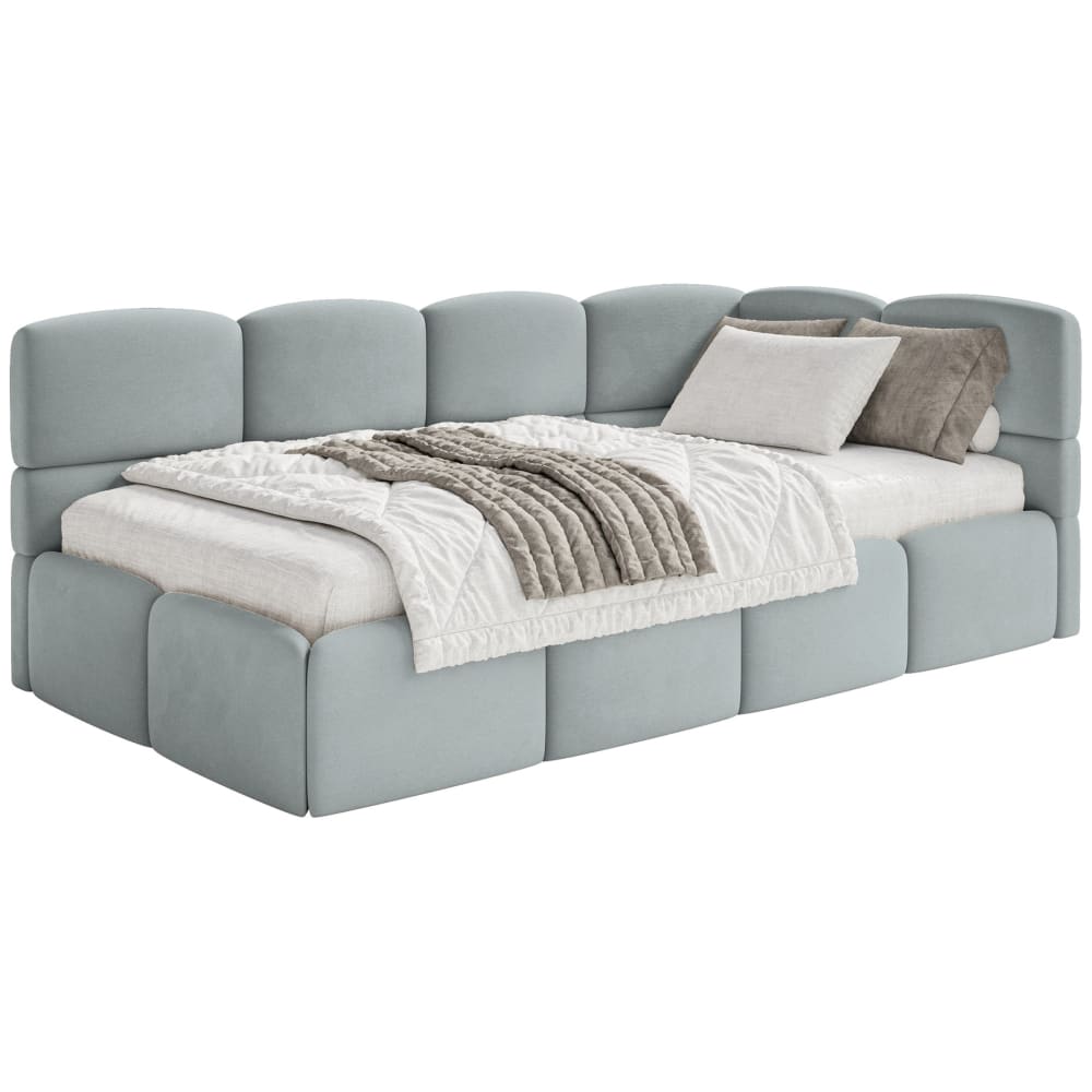 Lit ado 90x200 avec matelas, - velours