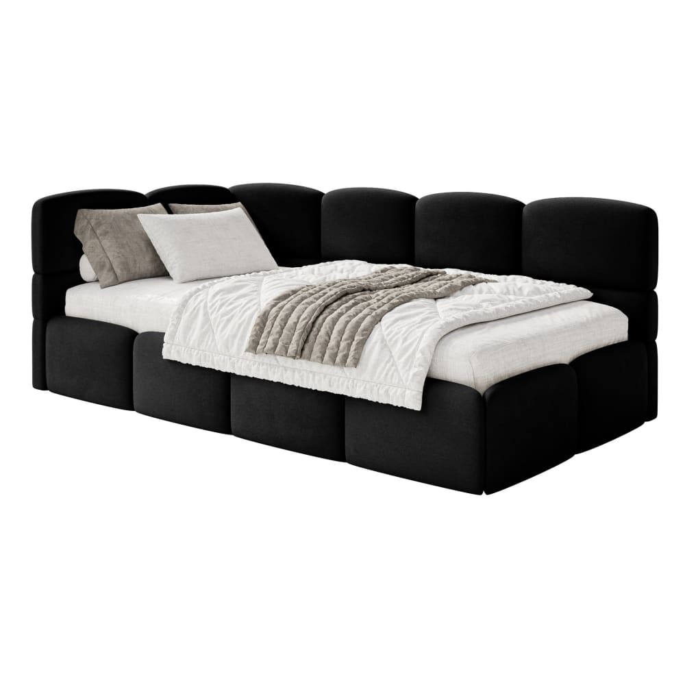 Lit ado 120 cm, velours, - noir