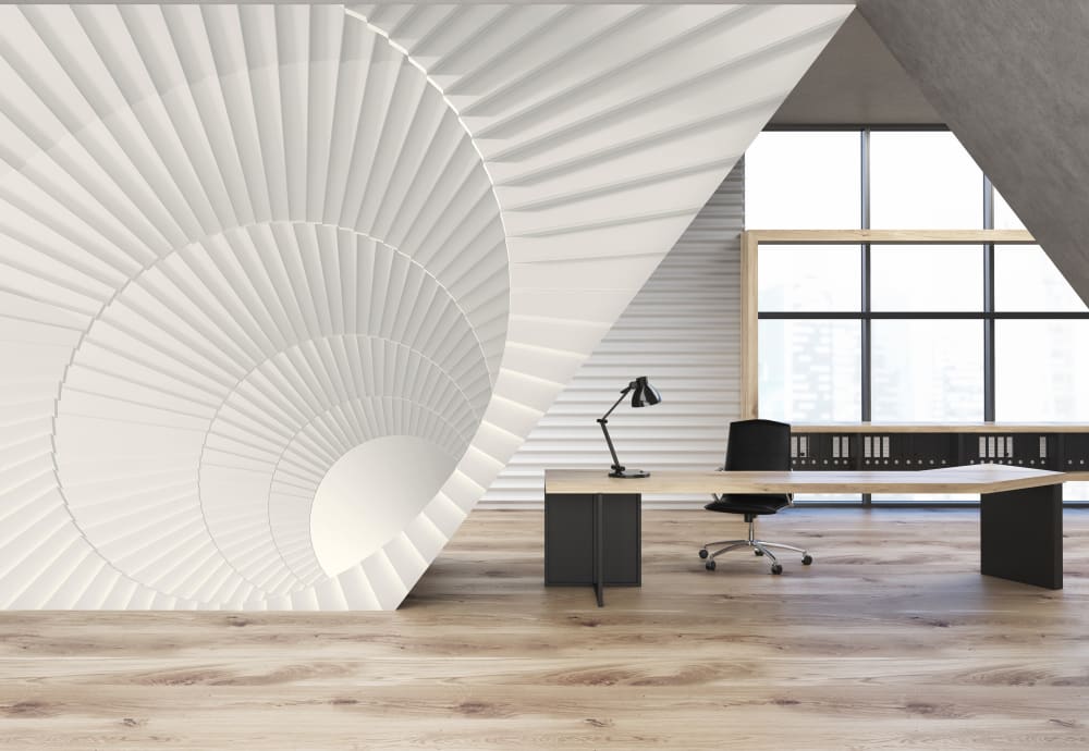 Papier peint panoramique White Spiral — vue 4