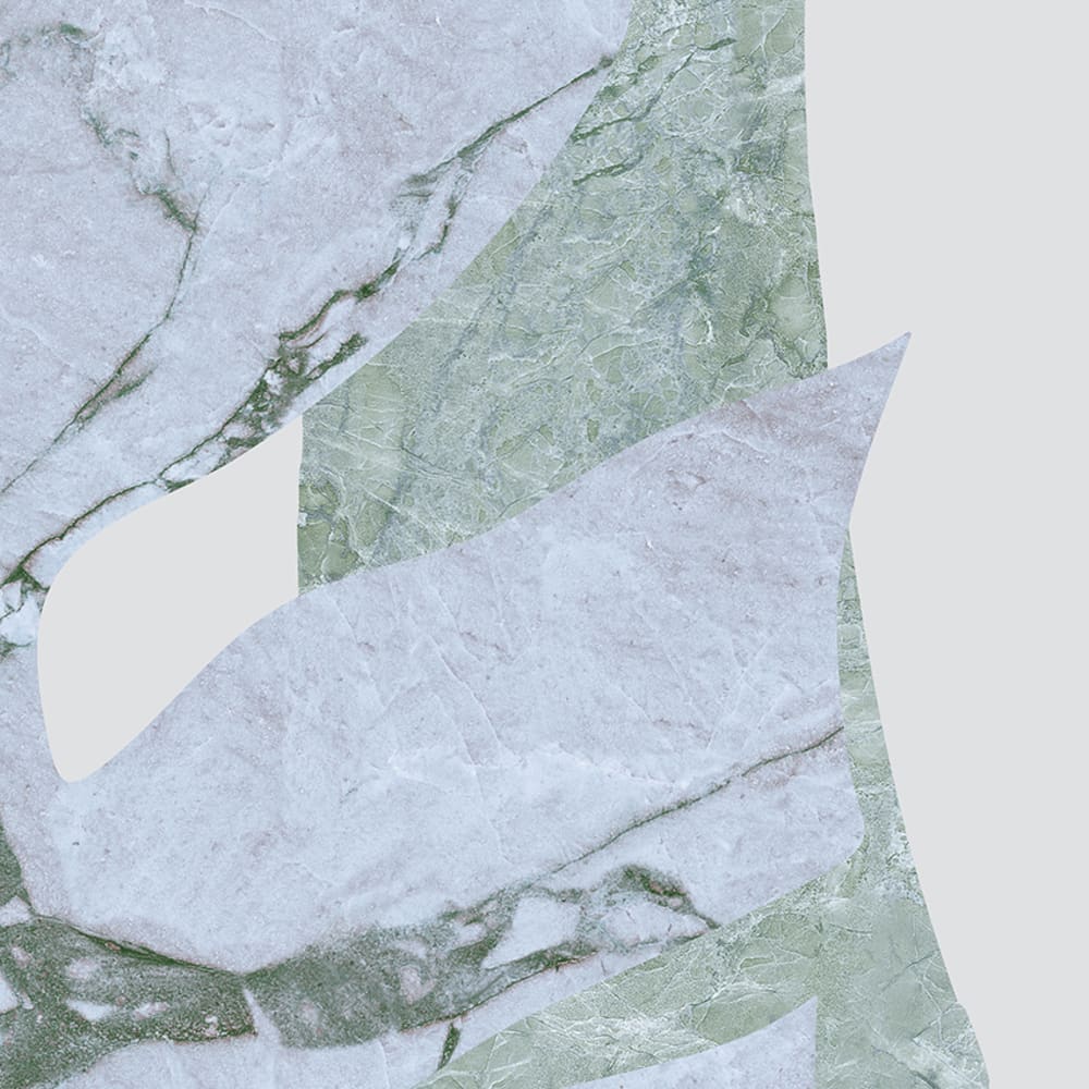 Papier peint panoramique Luxuriance Bleu - Vert — vue 3