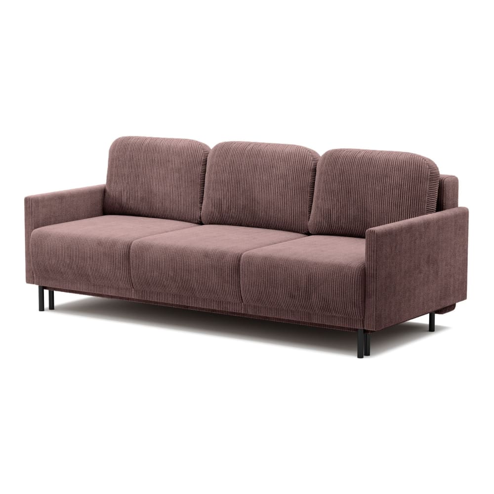 Selsey 3-Sitzer Sofa mit Schlaffunktion und Bettkasten, Cord, Lila style modern Violett Stoff