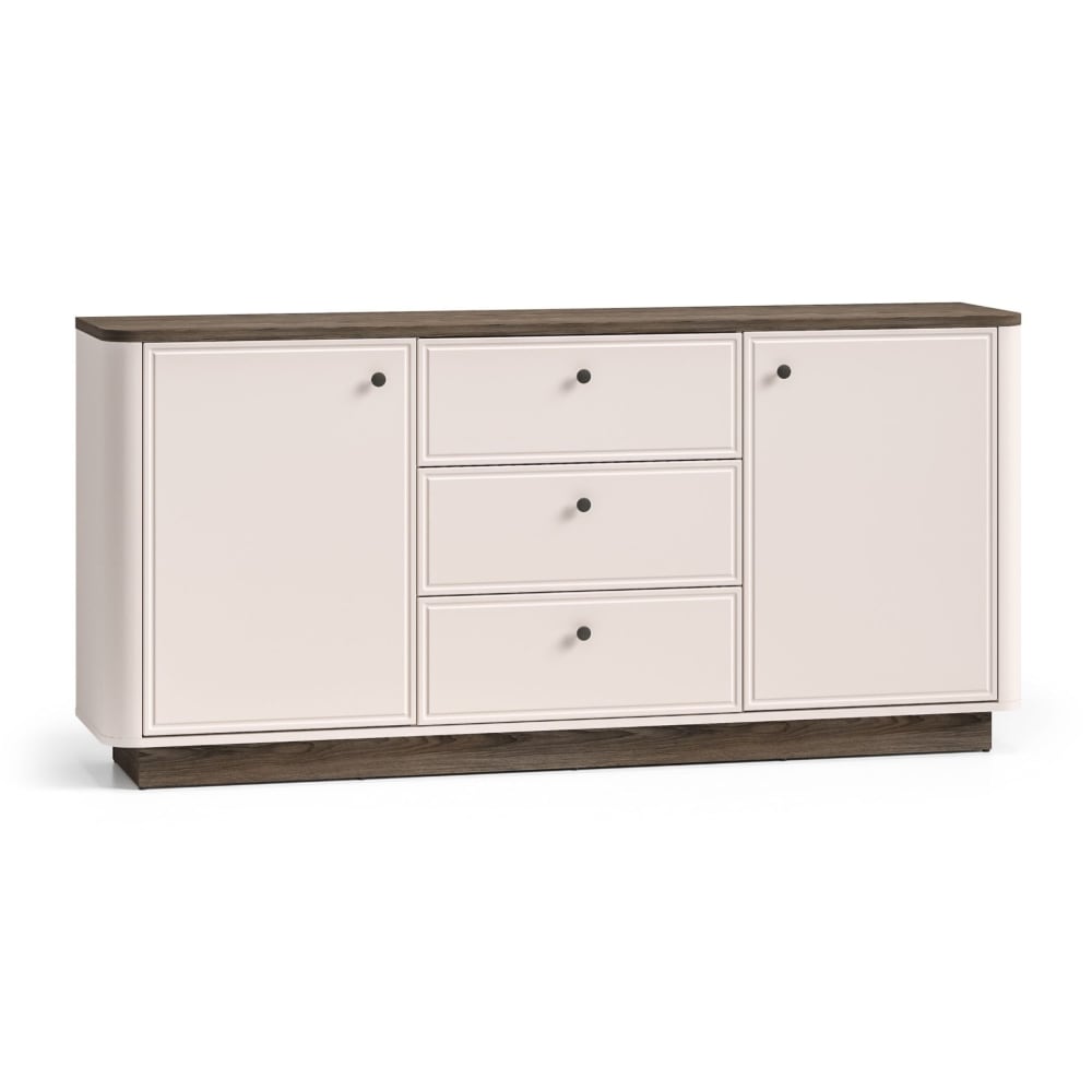Selsey Sideboard 2-türig, 3 Schubladen, Kaschmir/Eicheoptik Dunkel, 180 cm style modern Taupe Spanplatte