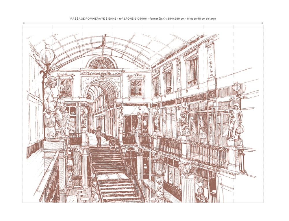 Papier peint panoramique Passage Pommeraye — vue 4