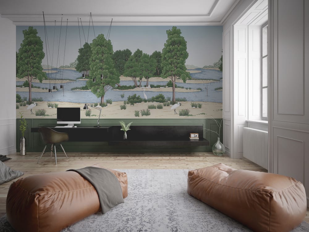 Papier peint panoramique Loire sauvage cimaise — vue 4