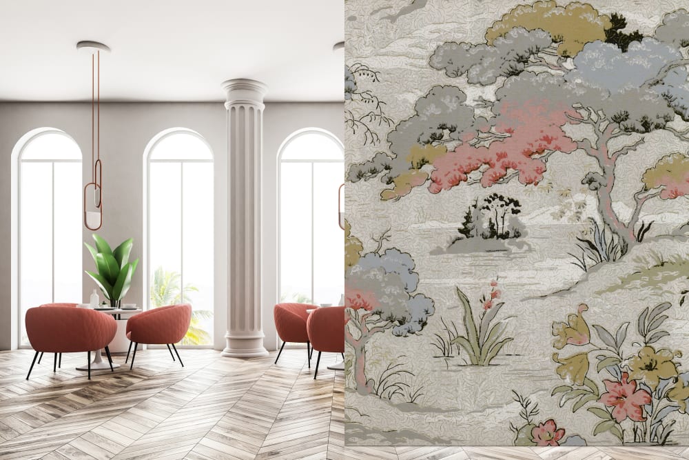 Papier peint panoramique Chinoiserie — vue 4