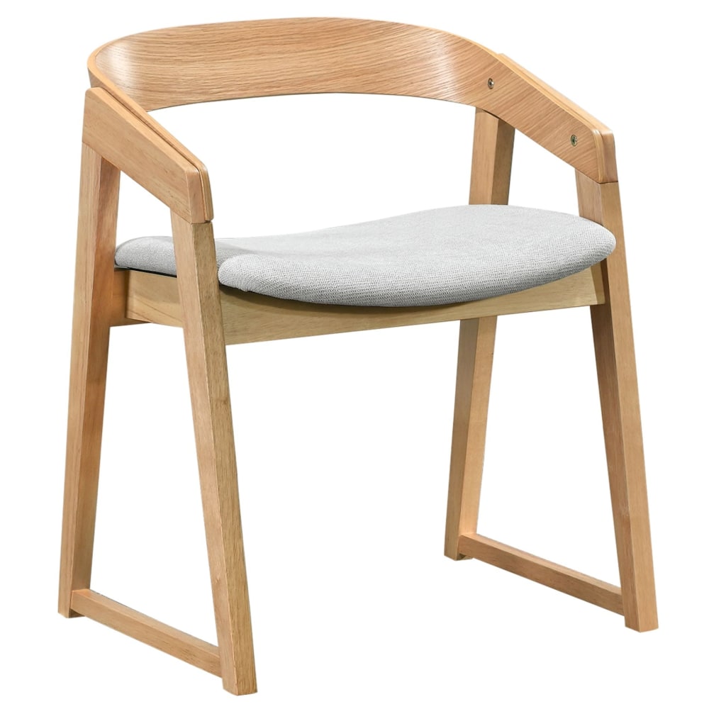 Selsey Holzstuhl Helles Holz / Hellgrau style modern - Stoff