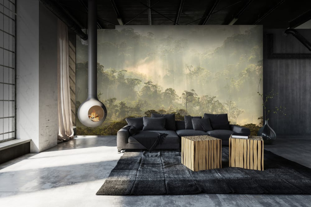 Papier peint panoramique Misty Forest — vue 4