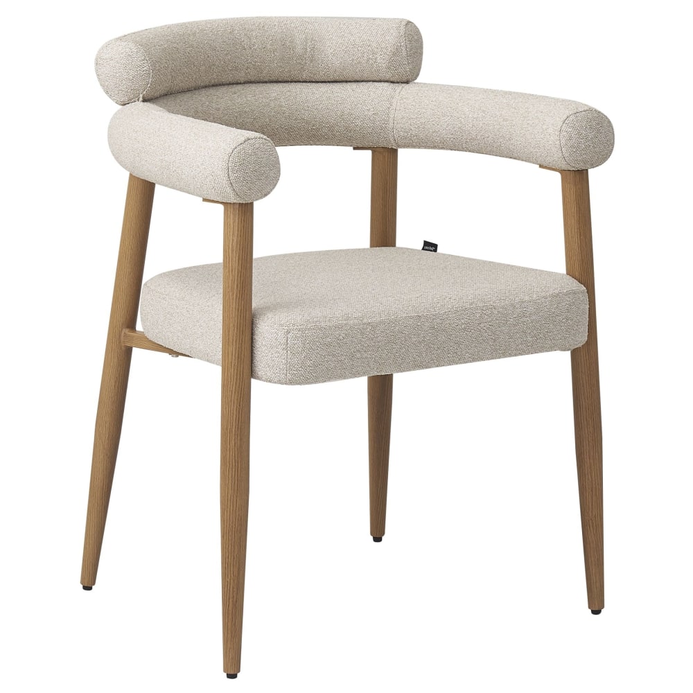 Selsey Esszimmerstuhl mit Bouclé-Bezug, Beige/Eiche Natur style modern Beige Stoff
