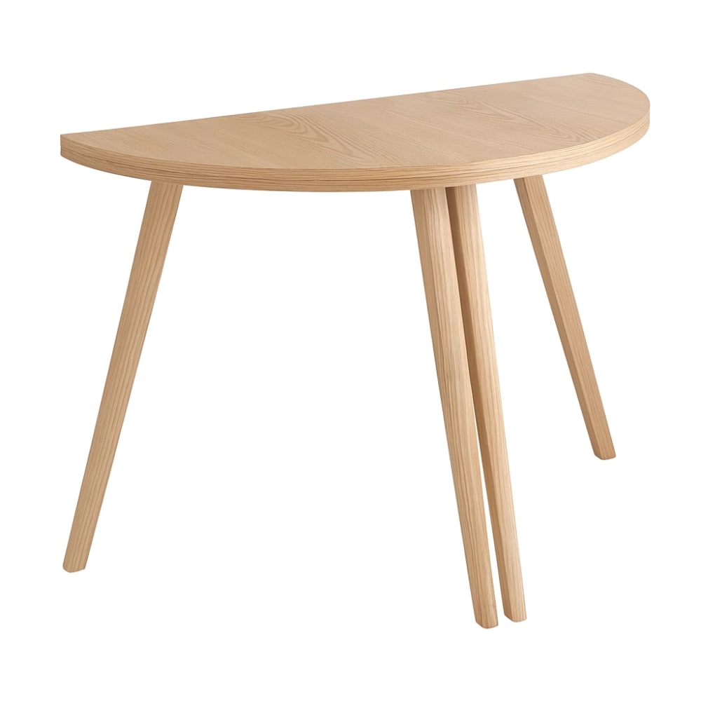 Ragaba Ausziehbarer Esstisch aus Massivesche und eschefurniertem MDF, Natur style modern Beige Holz