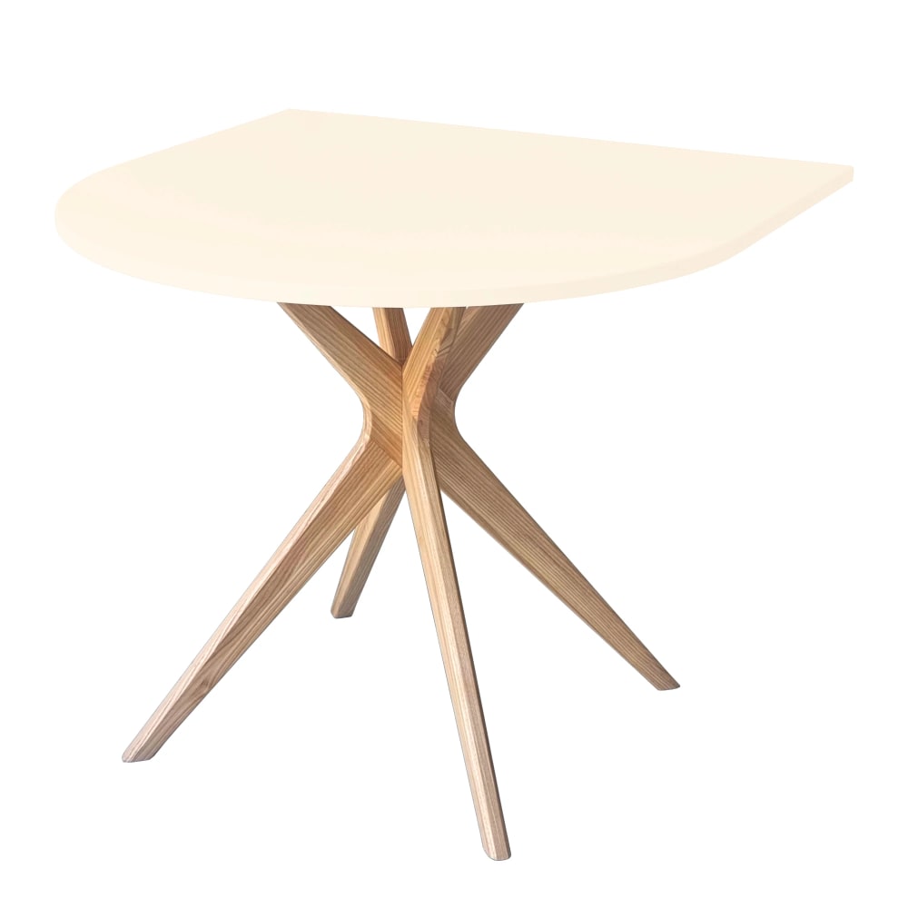 Halbovaler Esstisch MDF perlweiß | Esche - Maisons Du Monde