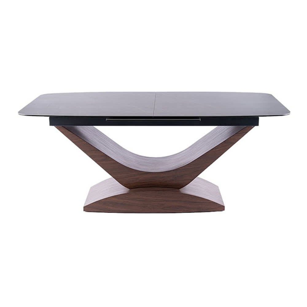 Feldmann-Wohnen Esstisch, ausziehbar, 180-240x95x76cm, weiß Marmor / Eiche natur style modern - Keramik