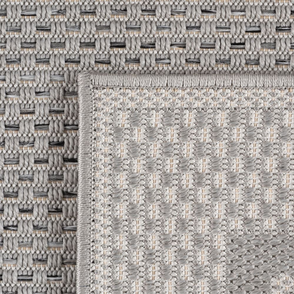 Tapis extérieur rond gris 120cm — vue 4