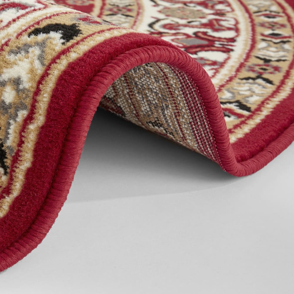Tapis rond oriental shiraz rouge 160cm — vue 4