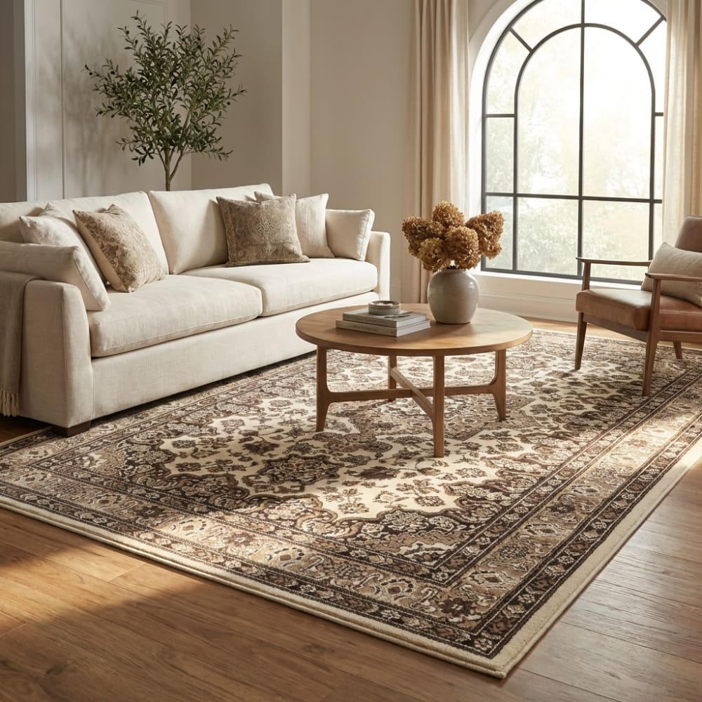 Tapis oriental shiraz beige crème 200x290cm — vue 3