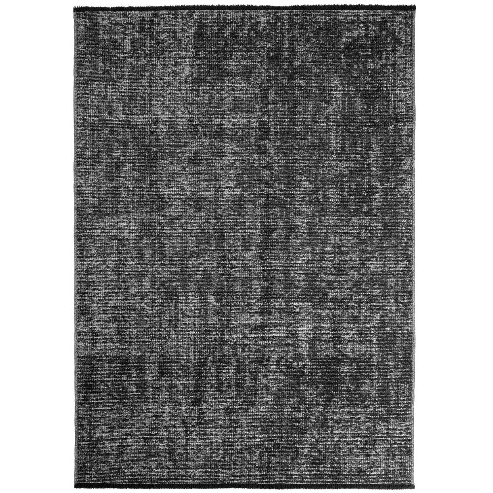 Tapis moderne tissage plat à franges - gris 80x150cm