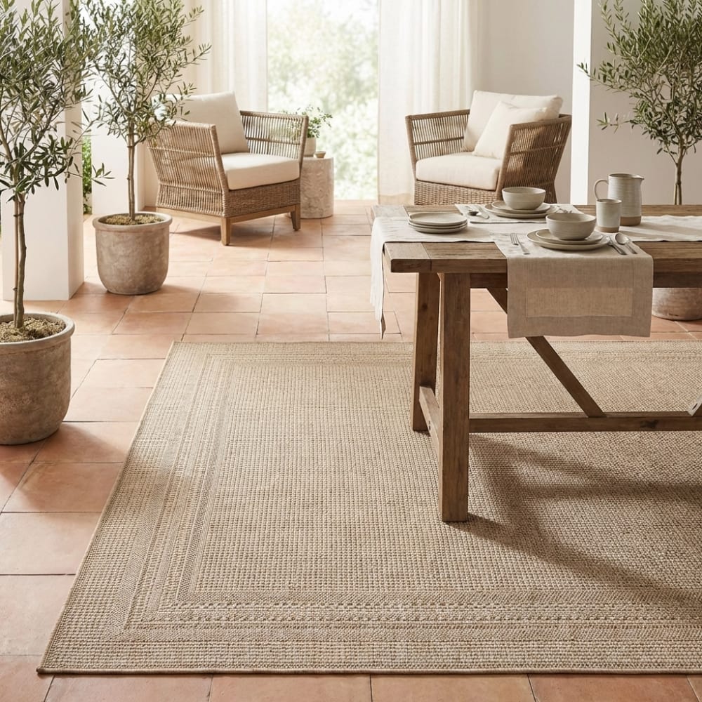 Tapis extérieur et intérieur beige 160x230cm — vue 3