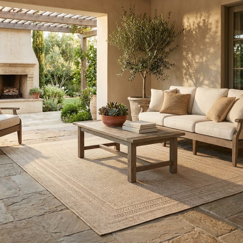 Tapis extérieur et intérieur beige 160x230cm — vue 4