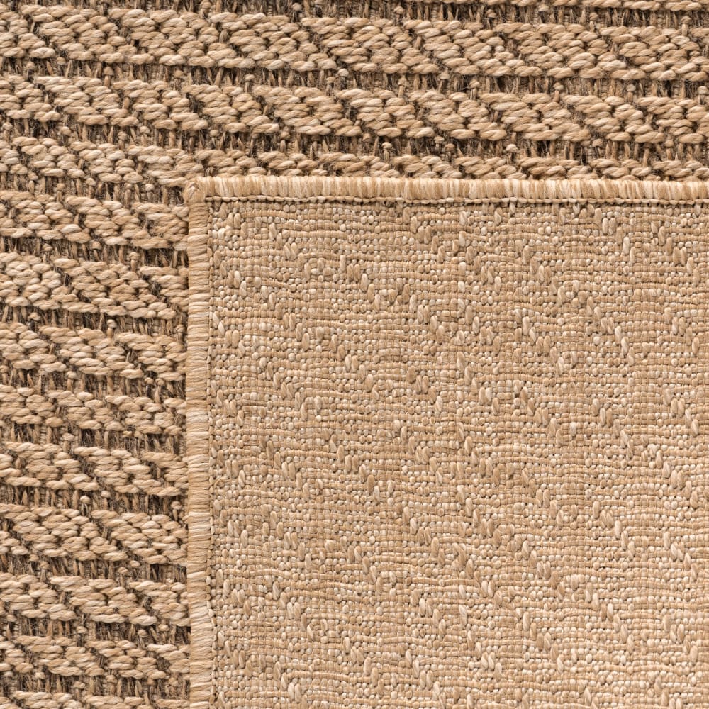 Tapis rond aspect jute à motifs géométrique 200cm — vue 4