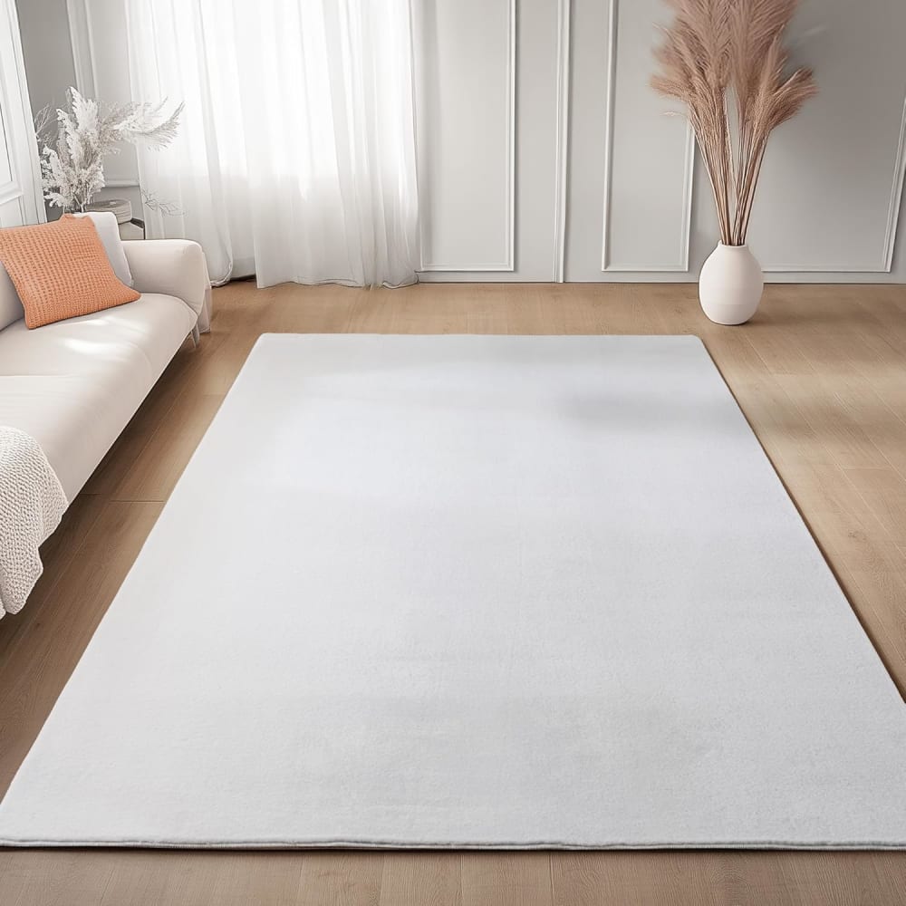 Tapis à poils doux lavable blanc 80x150cm — vue 4