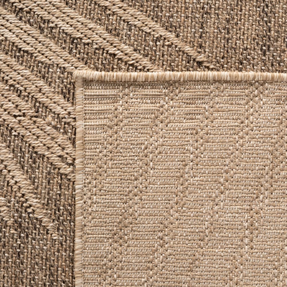 Tapis rond aspect jute à motifs palmier 120cm — vue 4