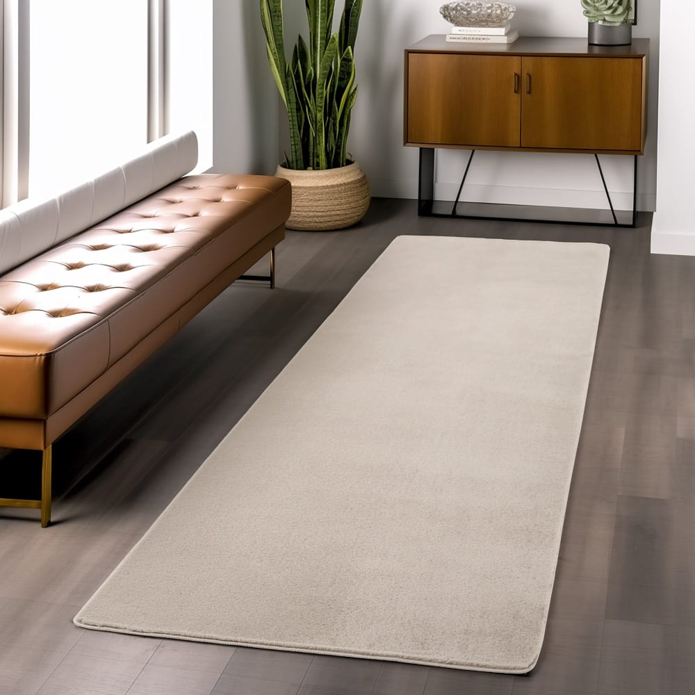 Tapis à poils doux lavable crème 240x340cm — vue 4